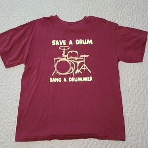 Funny drummer tee